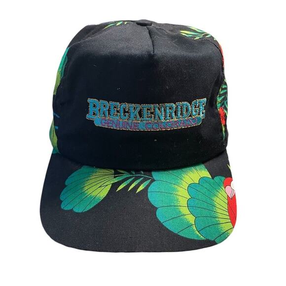 Breckenridge Hat Cap Strap Back Hawaiian Topical Toucan Trucker USA RARE